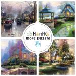 NorthKe 500 Piece Puzzles for Adults - Forest Night Trees Rivers, Jigsaw Puzzles 500 Pieces Puzzle Letters on Back Game for Family Teen Challenging Brain Exercise for Game Nights - Size 20" x 14.2"
