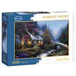 NorthKe 500 Piece Puzzles for Adults - Forest Night Trees Rivers, Jigsaw Puzzles 500 Pieces Puzzle Letters on Back Game for Family Teen Challenging Brain Exercise for Game Nights - Size 20" x 14.2"
