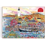 Galison Michael Storrings Autumn by The Sea 1000 Piece Puzzle from Galison - 27" x 20" Beautifully Illustrated Puzzle, Thick & Sturdy Pieces, Perfect Activity for Chilly Fall Weather!