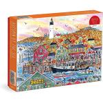 Galison Michael Storrings Autumn by The Sea 1000 Piece Puzzle from Galison - 27" x 20" Beautifully Illustrated Puzzle, Thick & Sturdy Pieces, Perfect Activity for Chilly Fall Weather!
