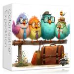 PICKFORU Funny Bird Puzzles for Adults 1000 Pieces, Nature Cute Animal Colorful Wildflower Puzzle, Impossible Hard Challenge Jigsaw Puzzle