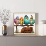 PICKFORU Funny Bird Puzzles for Adults 1000 Pieces, Nature Cute Animal Colorful Wildflower Puzzle, Impossible Hard Challenge Jigsaw Puzzle