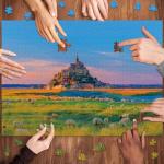 HUADADA 1000 Piece Puzzle for Adults-Mont Saint-Michel -Puzzles for Adults 1000 Pieces Gift Family Interactive Games