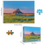 HUADADA 1000 Piece Puzzle for Adults-Mont Saint-Michel -Puzzles for Adults 1000 Pieces Gift Family Interactive Games