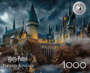 Ceaco – Thomas Kinkade Harry Potter Hogwart's Castle - 1000 Piece Silver Select Jigsaw Puzzle - Colorful Puzzles for Adults - Precision-Cut Pieces, Beautiful Artwork,