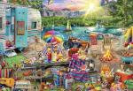 Buffalo Games - Aimee Stewart Family Campsite 2000 Piece Jigsaw Puzzle, Colorful Camping Artwork, Cozy Outdoor Scene