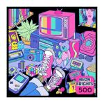 RoseArt - Neon Brights - 1980s - 500 Piece Jigsaw Puzzle, Retro-Inspired, Vibrant Neon Colors, Ages 12 and Up
