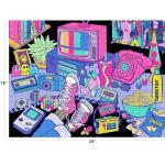 RoseArt - Neon Brights - 1980s - 500 Piece Jigsaw Puzzle, Retro-Inspired, Vibrant Neon Colors, Ages 12 and Up
