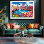 PuzzOne 500 Pieces Puzzles for Adults, Amsterdam Netherlands - City of Canals, Challenging Jigsaw Puzzles for Adults Tulip Flower, Gift for Jigsaw Puzzle Lovers, 23 x 15 inch