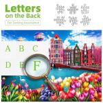 PuzzOne 500 Pieces Puzzles for Adults, Amsterdam Netherlands - City of Canals, Challenging Jigsaw Puzzles for Adults Tulip Flower, Gift for Jigsaw Puzzle Lovers, 23 x 15 inch