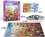Puzzles for Adults 1000 Pieces, Flowers 1000 Piece Puzzle for Adults, Jigsaw Puzzles 1000 Pieces with Letters On Back Hard Impossible Difficult Challenging Family Puzzle (27.5"X19.6")