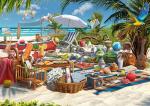 Ceaco - June’s Journey - Boca Ciega Beach - 500 Piece Jigsaw Puzzle for Adults - Hidden Object Beach Scene Adult Puzzle 26.75 x 19.75 in