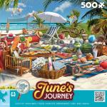 Ceaco - June’s Journey - Boca Ciega Beach - 500 Piece Jigsaw Puzzle for Adults - Hidden Object Beach Scene Adult Puzzle 26.75 x 19.75 in