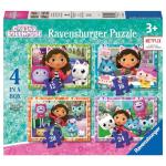 Ravensburger Gabby’s Dollhouse Jigsaw Puzzles for Kids Age 3 Years Up - 4 in a Box (12, 16, 20, 24 Pieces) - Educational Toys for Toddlers