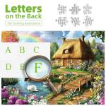 Cottage Lake Scene 1000 Piece Jigsaw Puzzle for Adults Swan Rainbow Flowers House Garden Landscape Challenging Family Puzzle Perfect for Game Nights (27.5"X19.6")