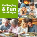 Cottage Lake Scene 1000 Piece Jigsaw Puzzle for Adults Swan Rainbow Flowers House Garden Landscape Challenging Family Puzzle Perfect for Game Nights (27.5"X19.6")