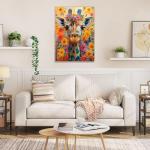 Puzzles for Adults 1000 Pieces, Jigsaw Puzzles with Giraffe Floral, with Letters on the Back, Impossible Brain Teaser, Fidget Puzzle Games for Halloween, Christmas, Finished Size 20x28 Inches