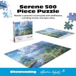 Buffalo – 500 Piece Abraham Hunter Hill Country Summer Jigsaw Puzzle Colorful Puzzle for Adults – Precision-Cut Pieces, Beautiful Artwork, and Hours of Relaxing Fun