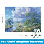 Buffalo – 500 Piece Abraham Hunter Hill Country Summer Jigsaw Puzzle Colorful Puzzle for Adults – Precision-Cut Pieces, Beautiful Artwork, and Hours of Relaxing Fun