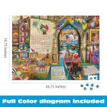 Buffalo Games - 1000 Piece Aimee Stewart Life is an Open Book- Venice Jigsaw Puzzle Challenging and Colorful Puzzle for Adults – Precision-Cut Pieces, Beautiful Artwork, and Hours of Relaxing Fun