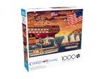 Buffalo Games – 1000 Piece Jigsaw Puzzle ​- Patriotic Harborview - Charles Wysocki Colorful Puzzle for Adults – Precision-Cut Pieces, Beautiful Artwork, and Hours of Relaxing Fun
