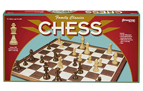 Pressman Family Classics: Folding Chess Set with Full-Size Pieces