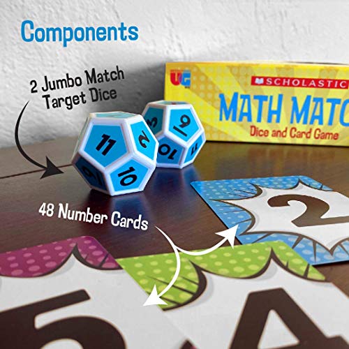 Scholastic Math Match Travel Dice Game - Fun Educational Puzzle