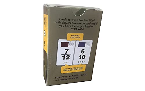 Fraction War Fun Math Game for Grades 2-5 (1 Pack)