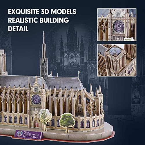 Notre Dame de Paris 3D Puzzle - 128 Pieces