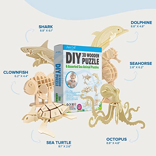 DIY 3D Wooden Puzzle - Sea Animals Bundle