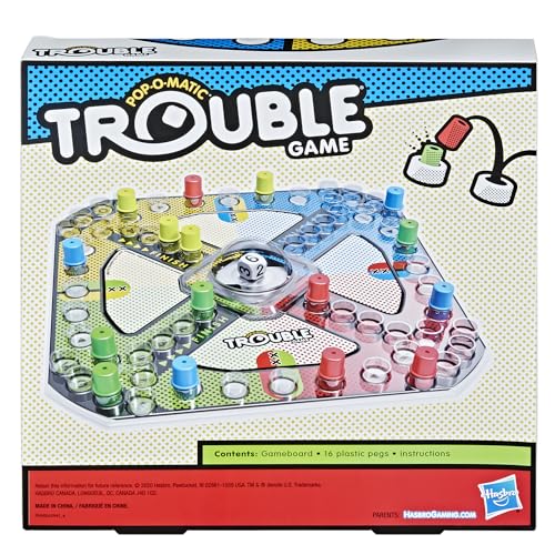Hasbro Gaming Trouble for Kids 5+ - 2-4 Players