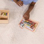 Melissa & Doug Vehicles 4-in-1 Wooden Jigsaw Puzzles in a Storage Box (48 pcs) - FSC Certified