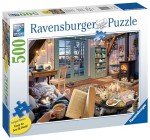 Ravensburger Cozy Retreat 500 Piece Large Format Jigsaw Puzzle - Premium Winter Puzzle for Adults | Jigsaw Puzzles 500 Pieces | Relaxing and Fun Activity | Ravensburger Puzzle Quality