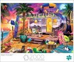 Buffalo Games - Jeff Haynie - Beach Holiday - 2000 Piece Jigsaw Puzzle for Adults Challenging Puzzle Perfect for Game Nights - Finished Size is 38.50 x 26.50