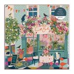 Galison Afternoon Tea Puzzle, 500 Pieces, 20” x 20” – Floral Jigsaw Puzzle with a Beautiful Illustration by Victoria Ball – Thick Sturdy Pieces, Challenging Family Activity, Makes a Great Gift