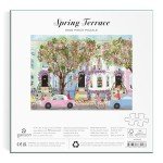 Galison Spring Terrace – 1000 Piece Joy Laforme Puzzle Featuring a Magnolia Filled Neighborhood Day On A Spring Day