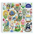 Galison Artisanal Eggs – 500 Piece Puzzle Fun and Challenging Activity with Bright and Bold Artwork of Beautifully Painted Eggs for Adults and Families