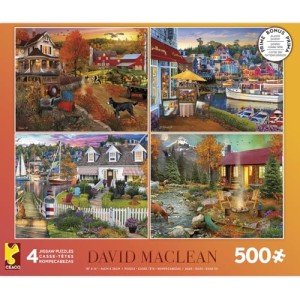 Ceaco - 4 in 1 Multipack - David Maclean - (4) 500 Piece Jigsaw Puzzle