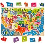 QUOKKA Wooden Puzzles for Kids Ages 4-6 – 3 Educational Wood Toddler Puzzles Ages 3-5 – Learning United States Toddler Game Puzzles Ages 2-4 – Gift World, Space and USA Maps for Boys and Girls