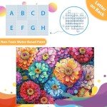500 Piece Puzzle for Adults Puzzle Flowers, Recycled Cardboar Jigsaw Puzzles 500 Pieces Children Elderly, Family Activity Game Great Gift for Mom Dad Friend Difficult Puzzles Size 20.5 x 15 inches