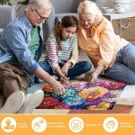 500 Piece Puzzle for Adults Puzzle Flowers, Recycled Cardboar Jigsaw Puzzles 500 Pieces Children Elderly, Family Activity Game Great Gift for Mom Dad Friend Difficult Puzzles Size 20.5 x 15 inches