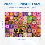 Jigsaw Puzzles 1000 Pieces for Adults, Families (Donuts) Pieces Fit Together Perfectly