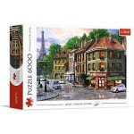 Trefl Street of Paris 6000 Piece Jigsaw Puzzle Red 54"x38" Print, DIY Puzzle, Creative Fun, Classic Puzzle for Adults and Children from 15 Years Old