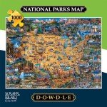 Buffalo Games - Dowdle - National Parks Map - 1000 Piece Jigsaw Puzzle for Adults -Challenging Puzzle Perfect for Game Nights - Finished Size is 26.75 x 19.75