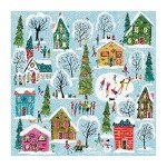 Galison Twinkle Town 500 Piece Puzzle from Galison - Featuring Colorful and Whimsical Illustrations of a Festive Snowy Town, 20" x 20", Makes a Wonderful Gift
