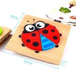 SKYFIELD Wooden Vehicle Puzzles for Toddlers 1 2 3 Years Old, Boys &Girls Educational Toys Gift with 4 Vehicle Patterns, Bright Vibrant Color Shapes, Customize Gift Box Ready(Vehicle)
