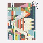 Galison Frank Lloyd Wright Hillside Curtain – 1500 Piece Foil Puzzle Featuring Iconic Hillside Theater Curtain Geometric Pattern Artwork