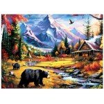 500 Pieces Jigsaw Puzzles for Adults Puzzle Bear Mountain Nature Puzzle for Children Elderly, Recycled Paper Puzzle 500 Pieces, Challenging Puzzle Family Game Great Gift for Friends, 20.5 x 15 Inch
