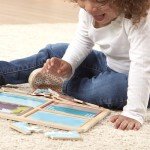 Melissa & Doug Natural Play Wooden Puzzle: Ready, Set, Go (Four 4-Piece Vehicle Puzzles)