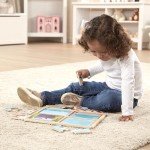 Melissa & Doug Natural Play Wooden Puzzle: Ready, Set, Go (Four 4-Piece Vehicle Puzzles)
